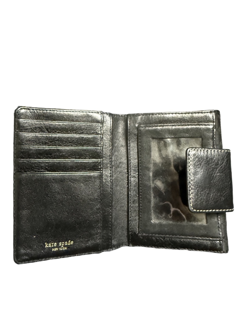 Kate Spade Black Canvas Leather mini wallet